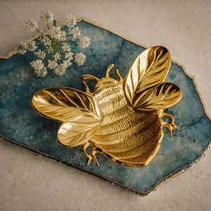 Gold Bee Dish