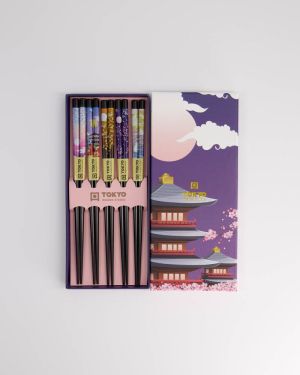 Chopstick Giftset/5 Purple Temple