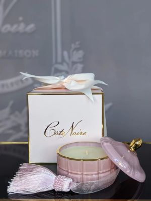 GOLD ART DECO CANDLE - PINK CHAMPAGNE