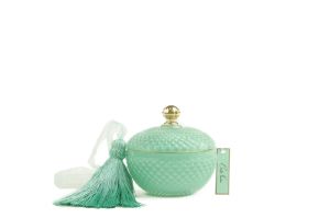 ROUND ART DECO CANDLE - TIFFANY BLUE - VERT ANIS 
