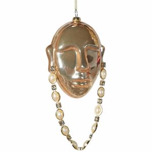 Glass Face Bauble with Chain                