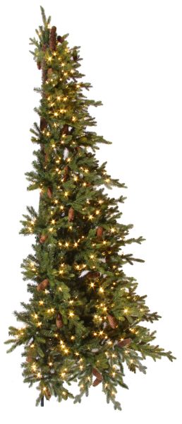 Forest fir half tree with cones 500LED EU 2,25m