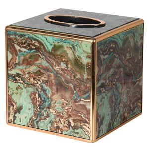 Green Marble Effect Tissue Box