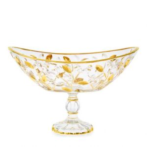 LAURUS OVAL CENTERPIECE WITH FOOT 34x21 cm