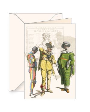 GREETING CARD - Harlequin, Captain Smasher and Tartaglia