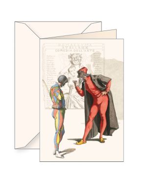 GREETING CARD - Harlequin and trousers