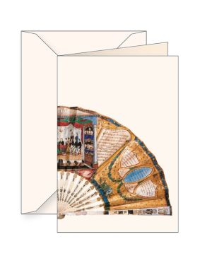 GREETING CARD - 19th century theatre fan