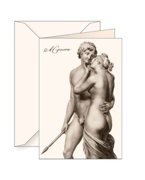 GREETING CARD -Adonis takes leave of Venus to go hunting