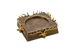 SQ. ASHTRAY  'CERFS' 25,5x25,5