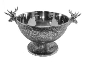 CHAMPAGNE COOLER 'CERFS' NICKLE 41x29x24h