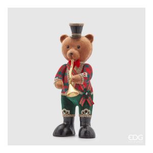 Noel Bear Green Red H61