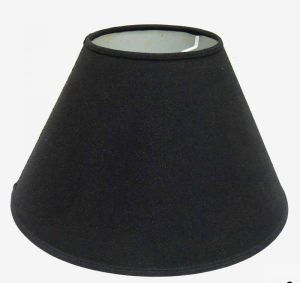 35cm SMOOTH BLACK COTTON LAMPSHADE WITH MOVABLE COUPLING