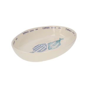 INSALATIERA OVAL IN CERAMICA PESCI