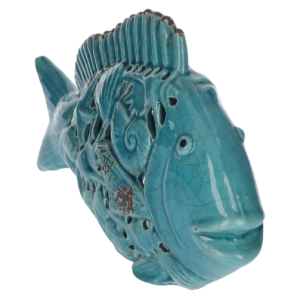 CERAMIC CANDLE HOLDER FISH