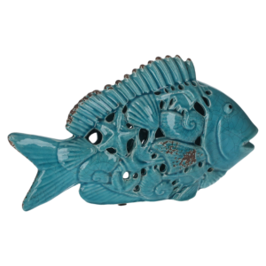 CERAMIC CANDLE HOLDER FISH