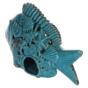 CERAMIC CANDLE HOLDER FISH