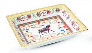 Porc. serving platter 35x15 cm in color box
