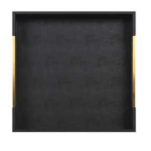 Gold and Black Faux Shagreen Tray