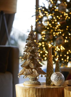 ДЕКОРАЦИЯ ЗЛАТНА ЕЛХА С ПЕРЛИ