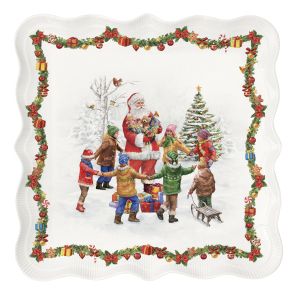 Porc.serving platter 30x29,5 cm in color box