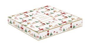 СЕТ 4БР. ПОРЦЕЛАНОВИ ЧИНИИКИ - LET IT SNOW