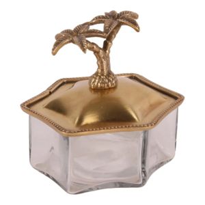 ДЕКОРАТИВНА КУТИЯ - ЗЛАТЕН МЕСИНГ