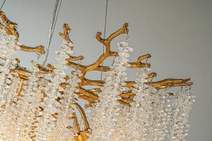 Rose Gold Droplet Chandelier