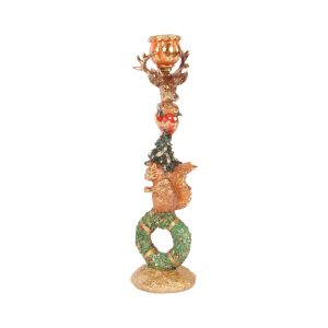 Christmas Candle Holder 9,5 cm - Gold - Resin