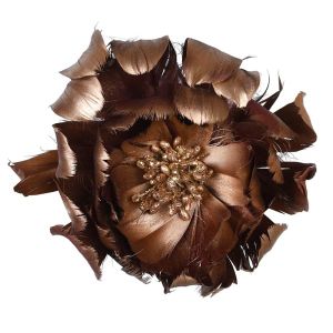Golden Feather Flower Clip Product 