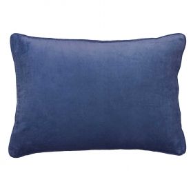 CUSHION COVER VELVET CHINA BLUE