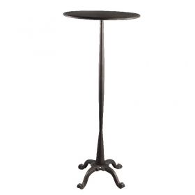 Siana gold metal table on antique foot round