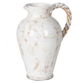 Distressed Vase with Handle