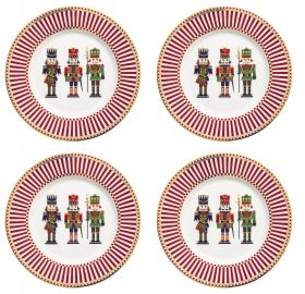 SET 4PS DESSERT PLATER NUTCRACKER