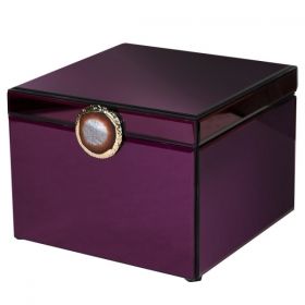 Burgundy Box with Agate Stone