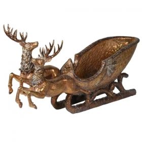 Dual Deer Golden Sleigh