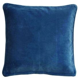 CUSHION COVER VELVET CHINA BLUE