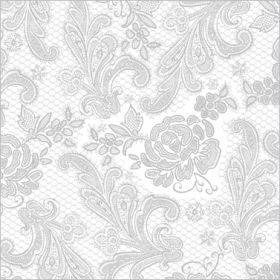 САЛФЕТКИ ЗА МАСА РЕЛЕФНИ ДАНТЕЛЕНИ - LACE ROYAL PEARL SILVER