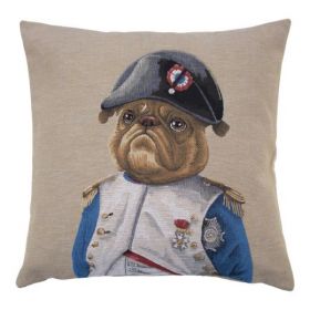 Gobelin cushion napoleon bulldog 45x45cm