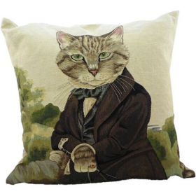 Gobelin cushion cat count 45x45cm