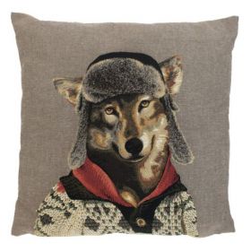 Gobelin cushion nordic wolf  45x45cm