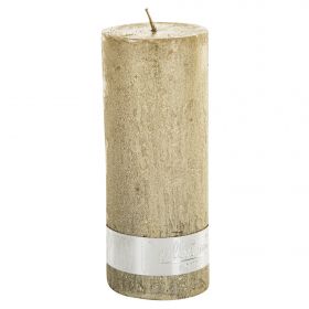 Rustic gold pillar candle 12х5