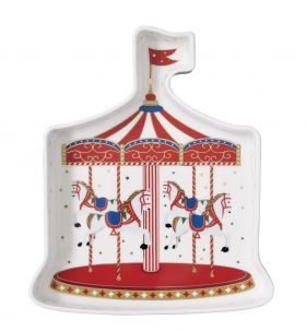 Porcelain dish (carousel shape)  CHRISTMAS WONDERLAND