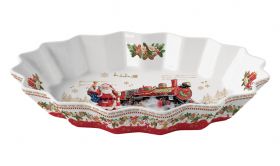 Porcelain oval platter  CHRISTMAS MEMORIES color box