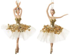 Ballerina with gold tutu