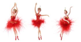 Ballerina red feather tutu