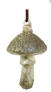 Glass mushroom mat silver