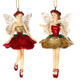 Red/Gold Resin Fairy 