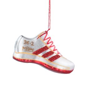 Red/White Glass Running Shoe 