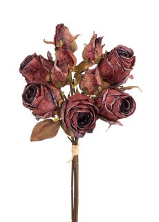 Bouquet of roses dark old pink small