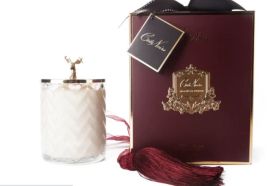 АРОМАТНА СВЕЩ СЪС ЗЛАТЕН КАПАК И ЕЛЕНСКА ГЛАВА -  ROSE OUD